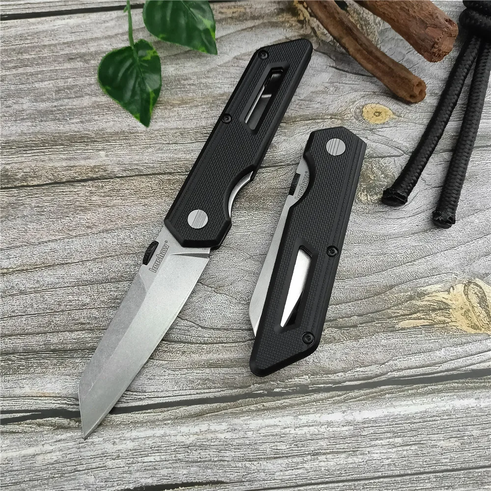 

KS 2050 440C Tanto Blade Nylon Fiber Handle Folding Pocket Knife Tactical Military Hunting Tool Self Defense EDC Survival Knife