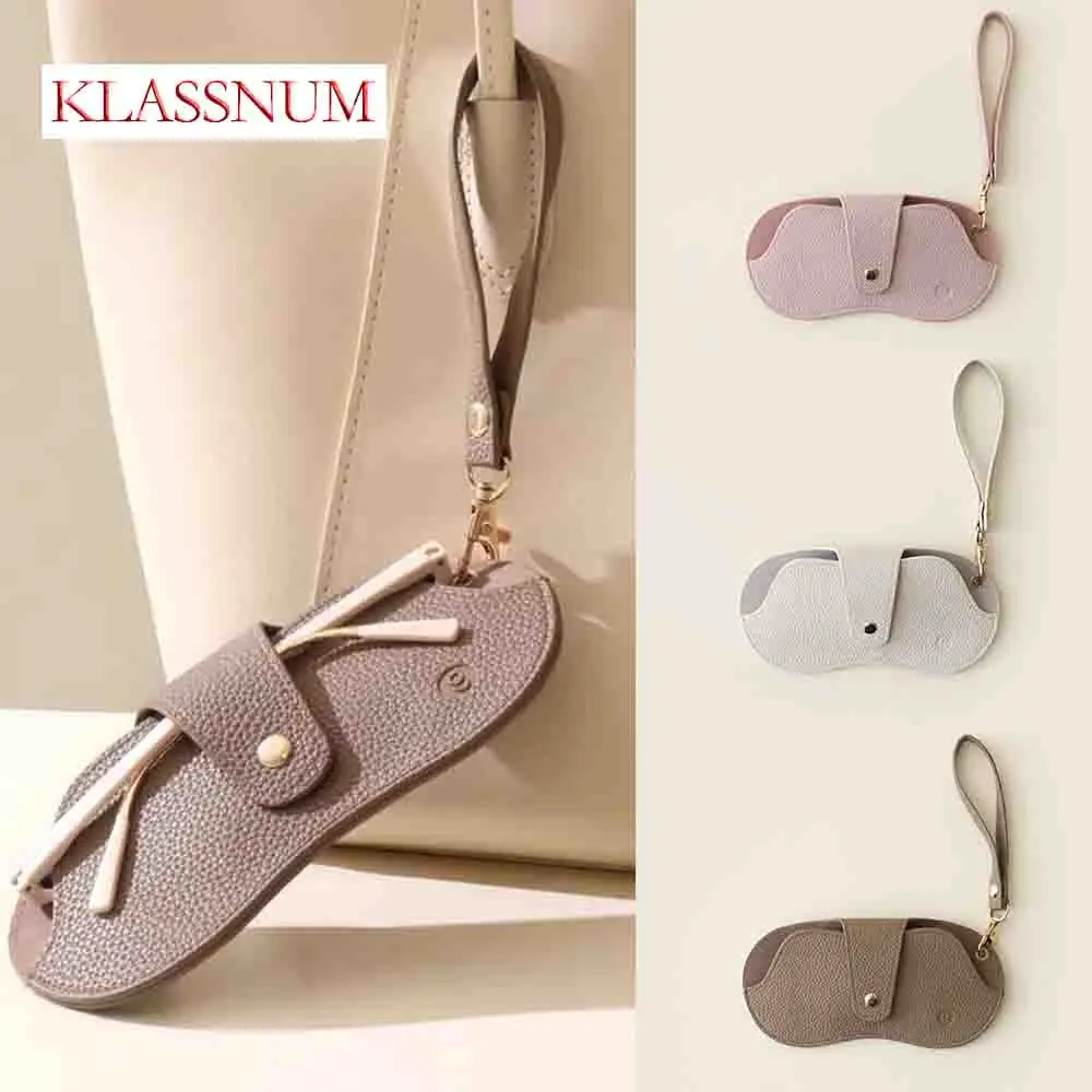 

Hot Sale Litchi Grain Pu Leather Glasses Pouch Hanging Type Sunglasses Anti-loss Protective Cover Outdoor Activities Travelling