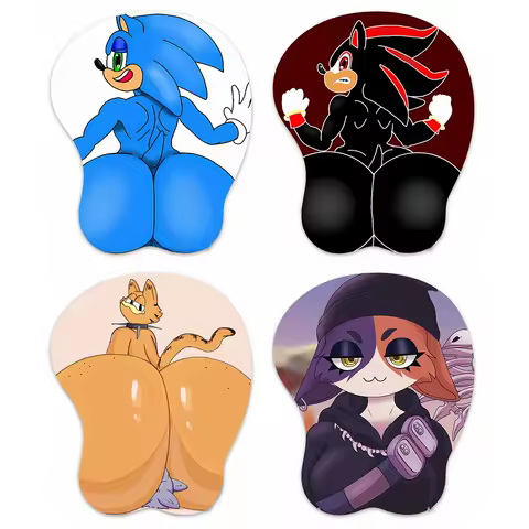 NEW 3D Mouse Pad Oppai Mousepad Anime Manga Furry Anthro Breast Gaming Wrist Rest Boobpad