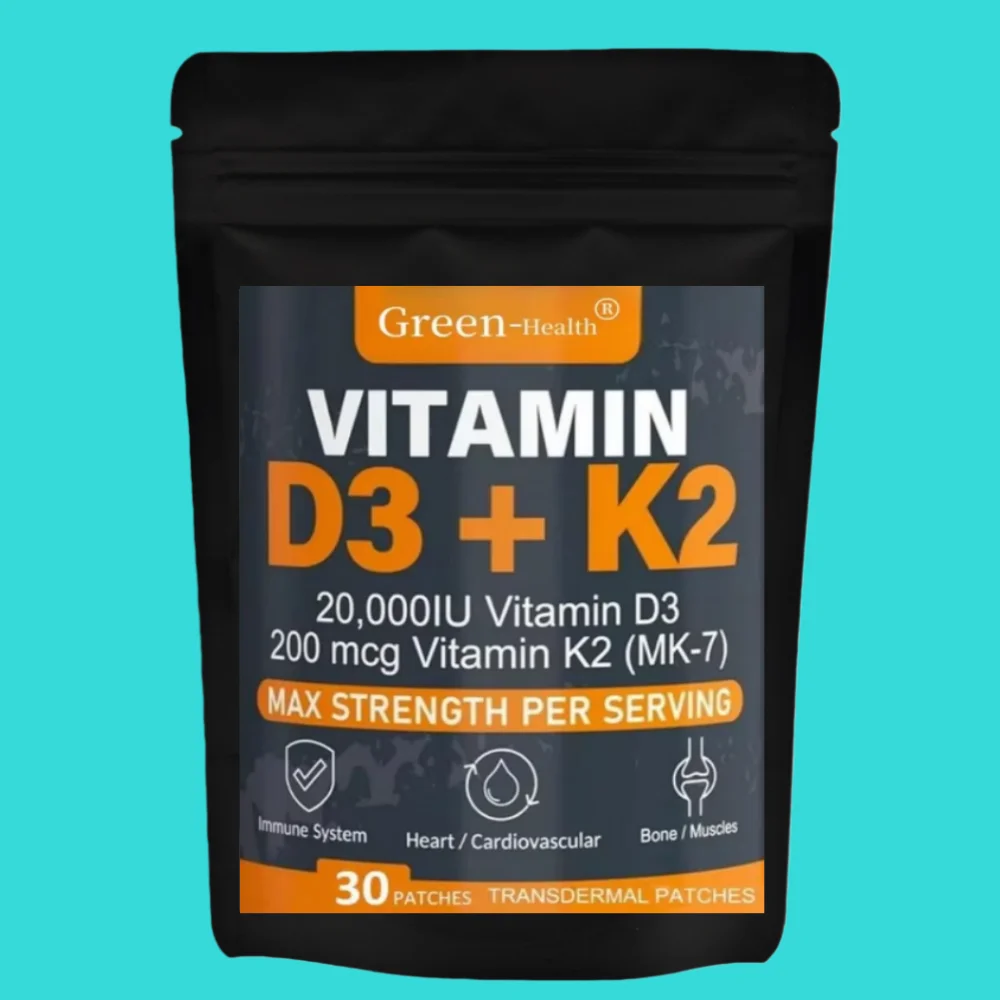 

Gentle D3 K2 Transdermal Patches – 30 Count for On-the-Go Bone Support & Immune Health