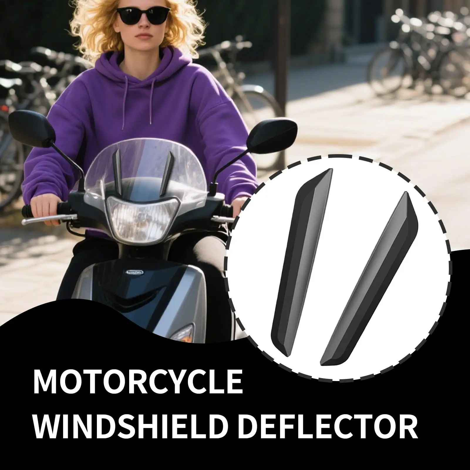 

Мотоциклетный ветроотражатель, полоса ветрового стекла для мотоцикла, обычная посадка, декоративная защитная полоса для мужчин, велосипед, спортивные мотоциклы