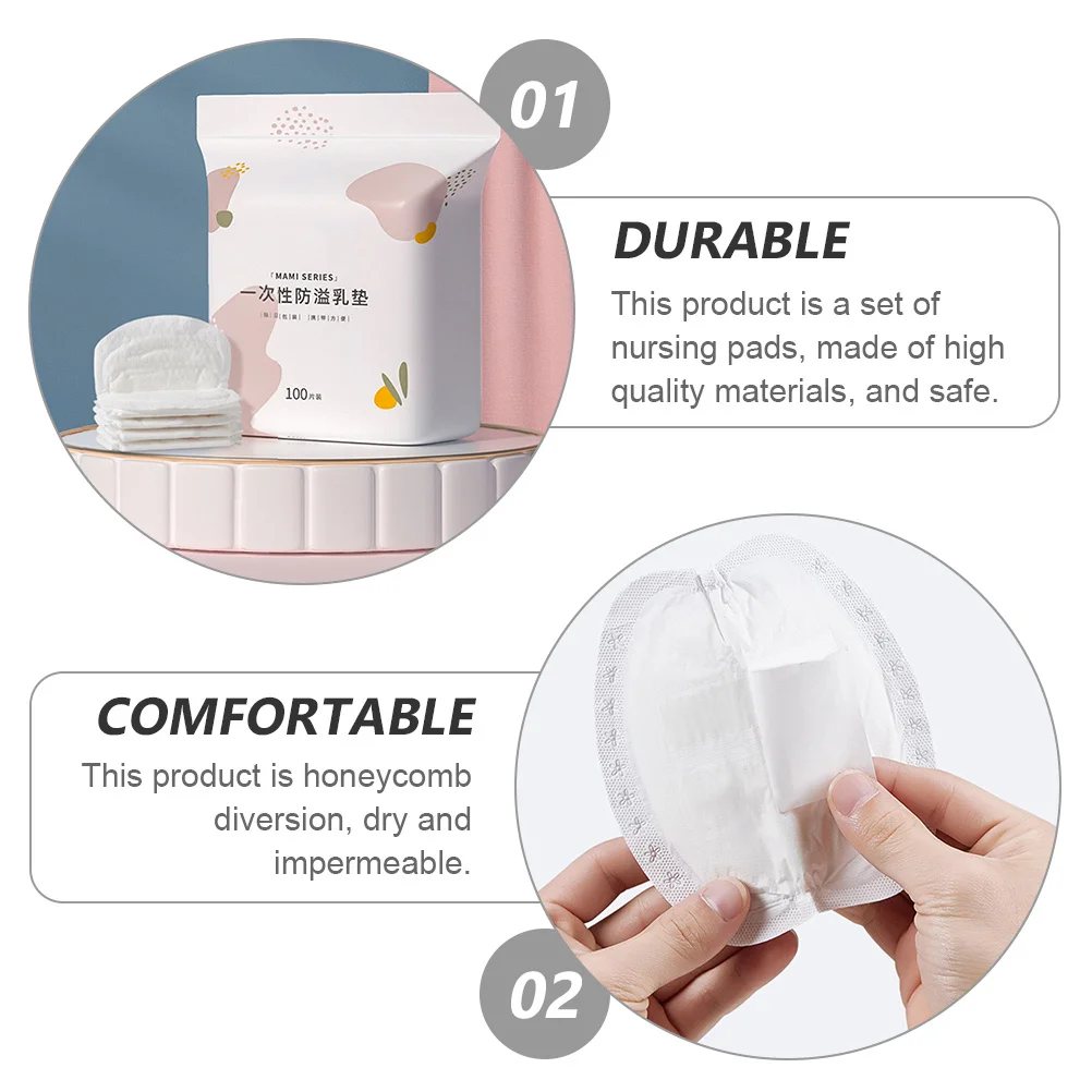 100 قطعة وسادة الثدي القابل للتصرف العسل تحويل غير المنسوجة الجلد ودية للأمهات الحساسة مانعة للتسرب بساط للرضاعة #6