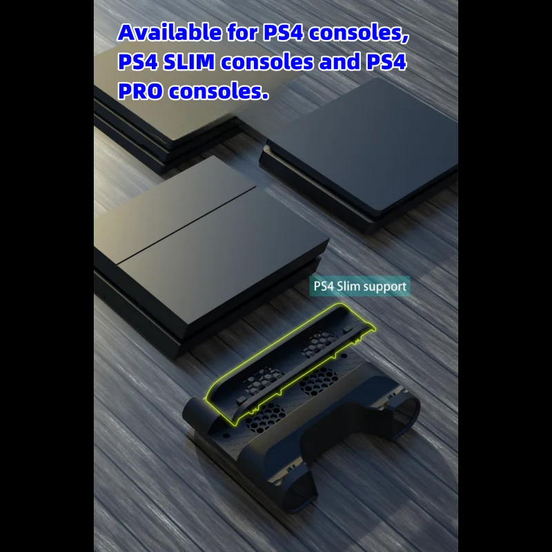 

Upgraded PS4 /PS4SLIM /PS4 PRO Multi-function cooling fan base + Storage tray handle dual charge
