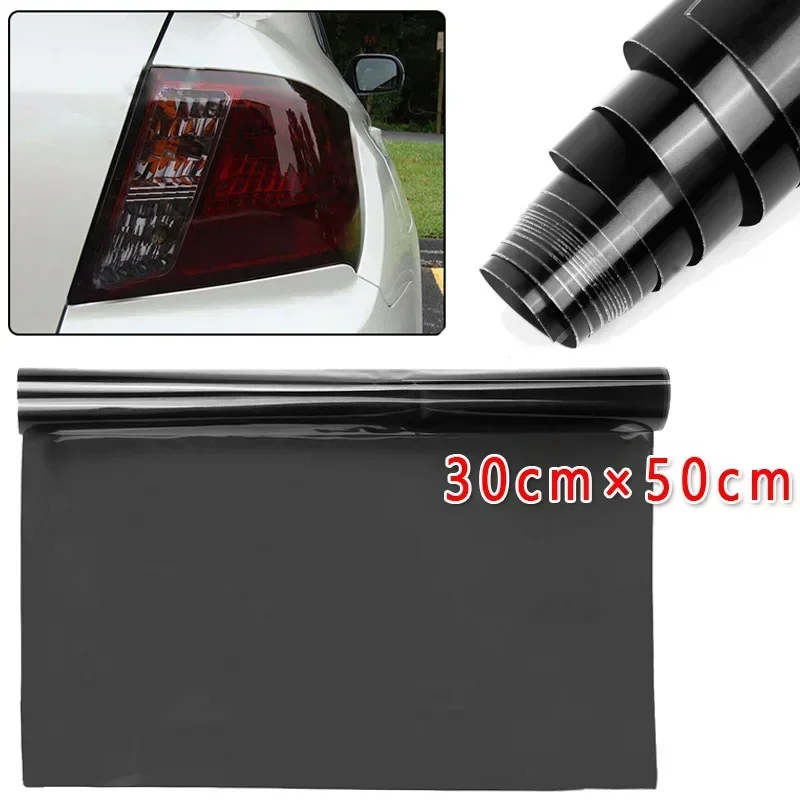 Gloss Transparent Light Black Smoke PVC Film Tint  Headlight Taillight Wrap Cover Film Foil Sticker Cover Car Styling 30X200cm