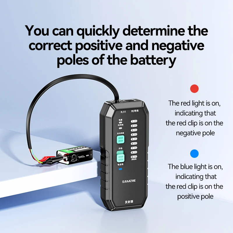 SAMZHE Netwerkkabeltester met optische vermogensmeter VFL Netwerktools RJ11 RJ45/PoE Tester/CAT5 CAT6 Telefoonlijn Trace Meter