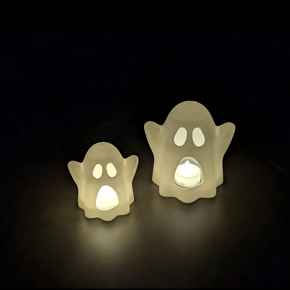 Paralume creativo a candela fantasma carino da 1 pezzo, adatto per Halloween, Natale, spedito senza candela