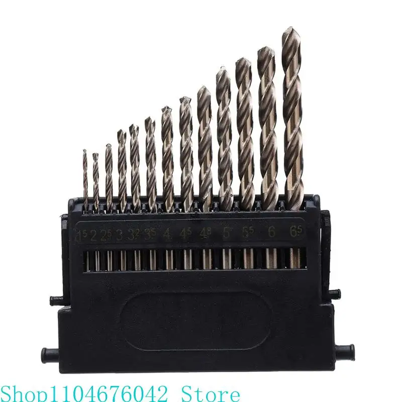 

5asd 13 Pcs HSS Twist Drill Bit High Speed Steel Twist Drill Bit Set for Metal Drilling Cutter Machine Durable