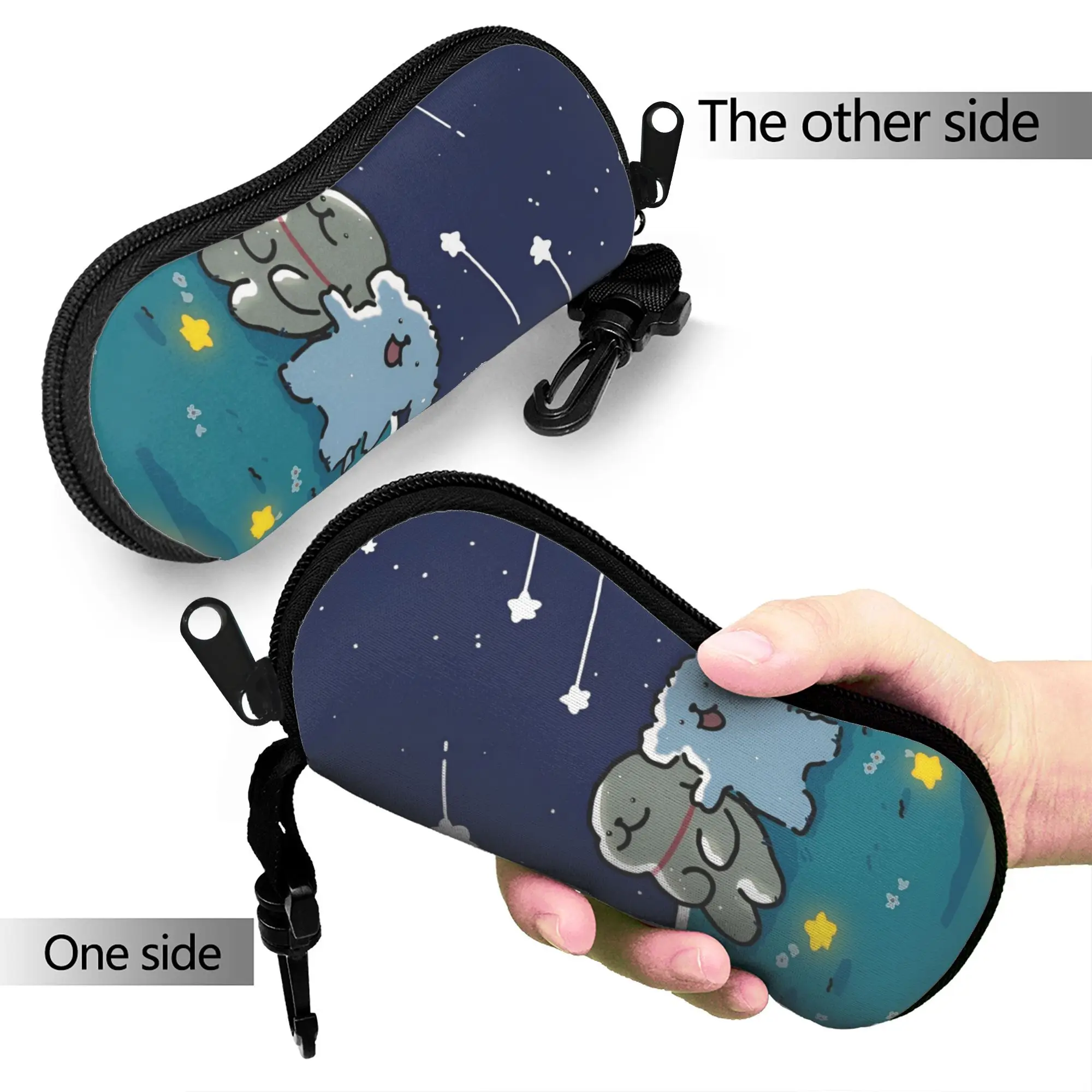 Cute Cartoon Glasses Case Maltese Golden Kawaii Couple Line Dogs Accessories  Box  Glasses Storage Box Ins Style Sunglasses Box - view 3