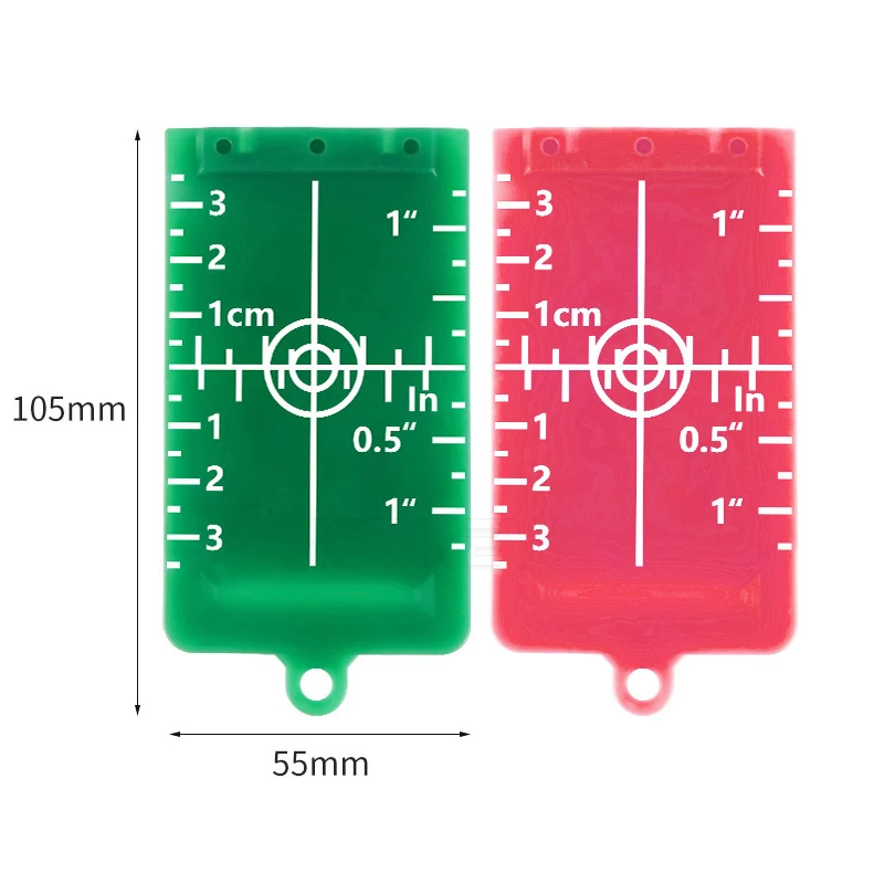 Red/Green Line Beam Distance Plate Vertical/Horizontal Laser Level Target Card Magnetic Inch/cm Leveling Board Tool Accessories