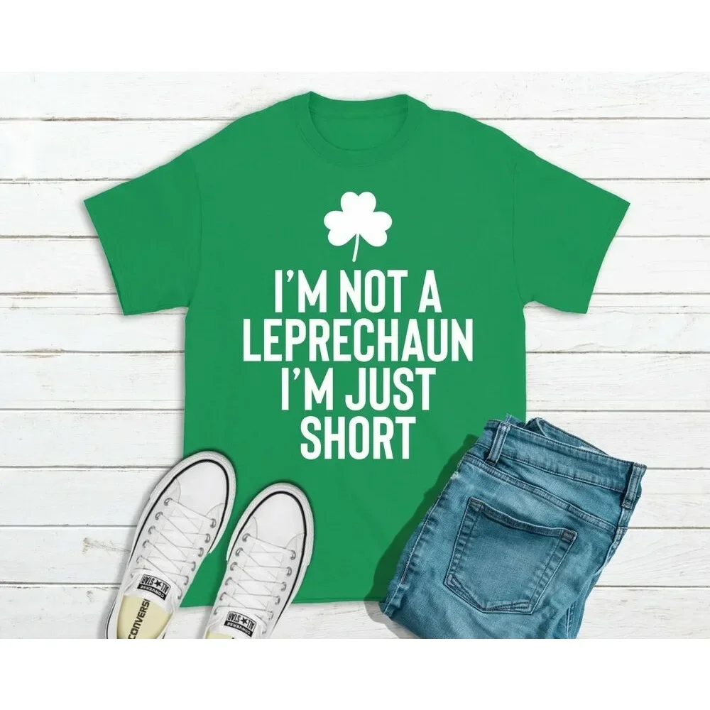 

Футболка I'm Not A Leprechaun I'm Just Short, День Святого Патрика, летняя модная футболка Ирландия Paddys в стиле Харадзюку, футболка унисекс