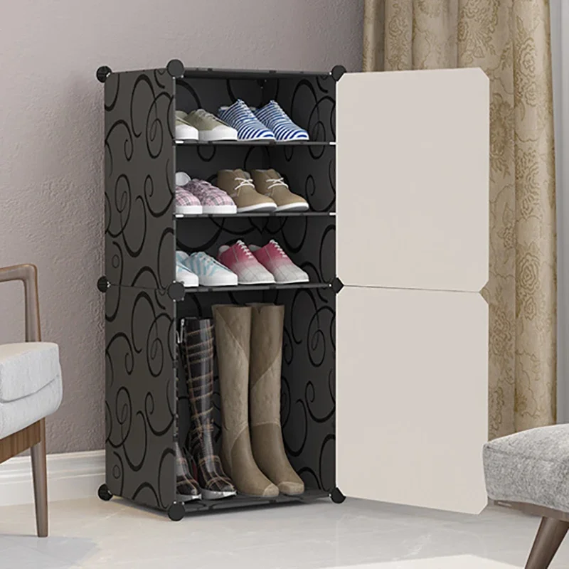 Simple Modular Organizer Shoe Rack Space Headboards Cube Shoe Lounge Cabinet Dustproof Large DIY Mats Boots Zapateras Furniture