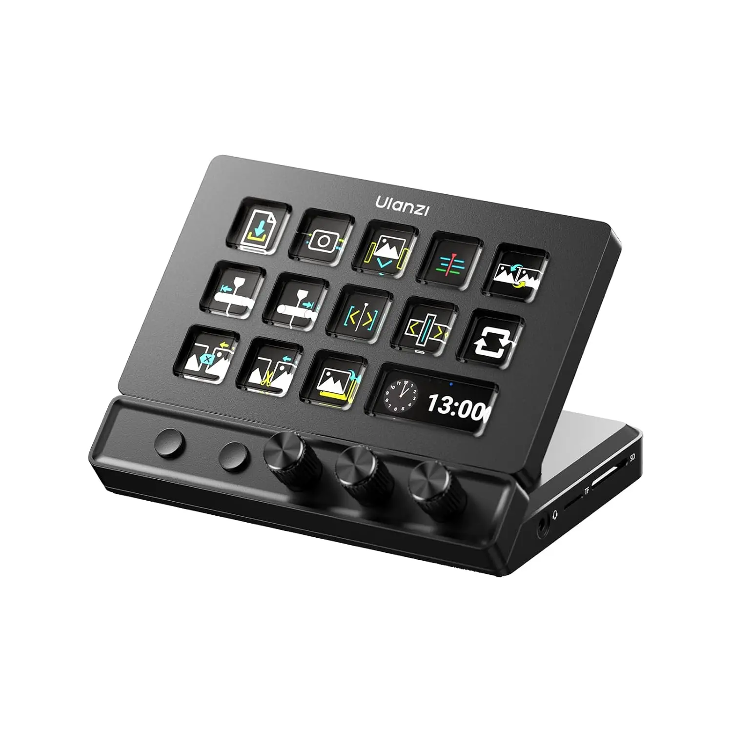 D200X Stream Controller,3Knobs,14LCD Macro Keyboard,8-in-1 USB-C Hub,4K HDMI,Creator Gear for OBS,Video Editing,Photography,PC
