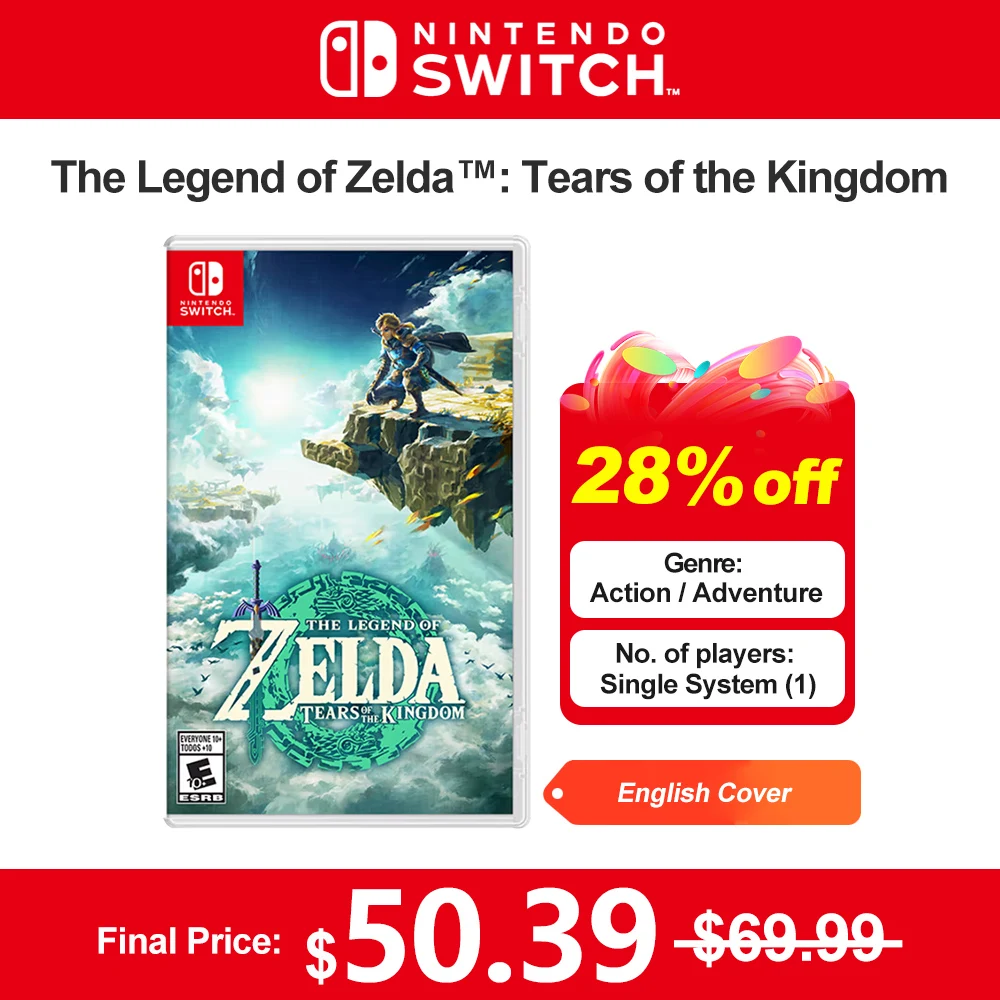 Nintendo Switch-spellen The Legend of Zelda Tears of the Kingdom Fysieke gamekaart 1-speler RPG Zelda-spel voor Nintendo Switch