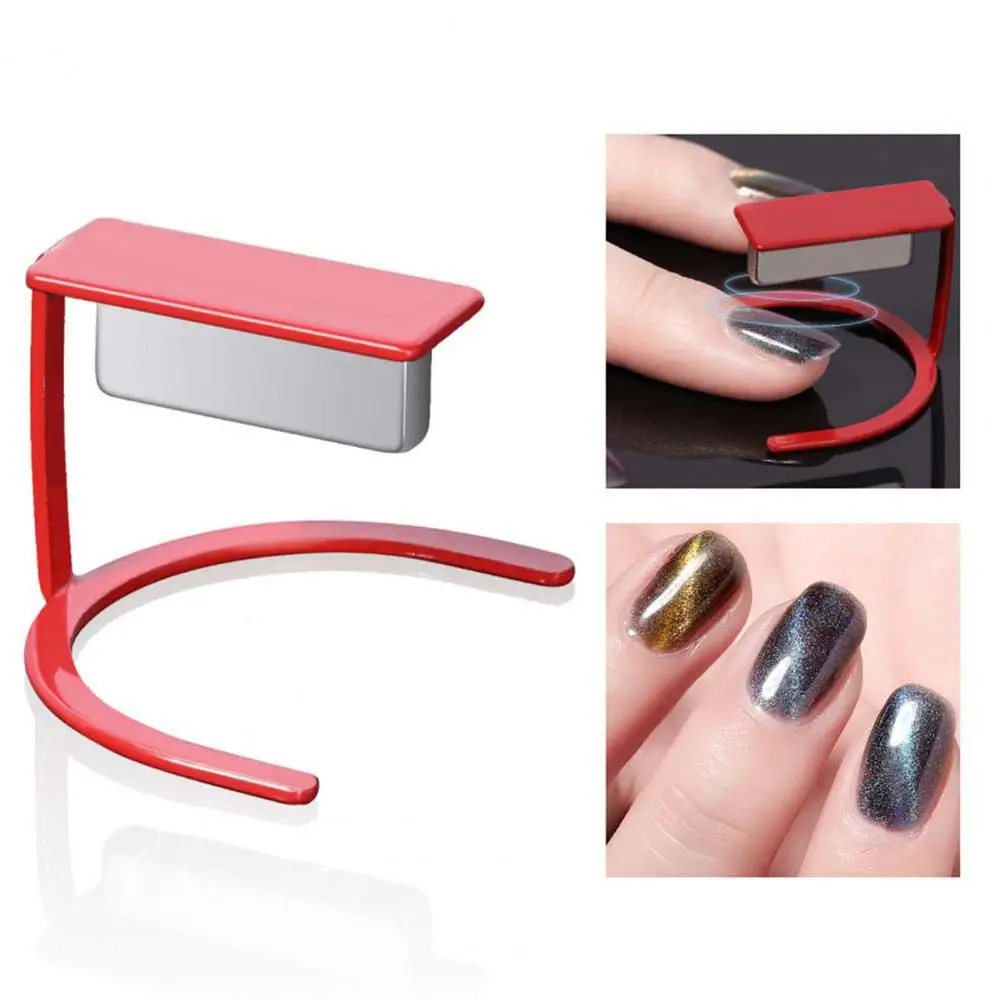 ​ Free Spin Manicure Compact Nail Polish Magnet Bracket Gel Polish Holder 3-Color Nail Art Magnet Bracket Cat Eye Magnet Holder