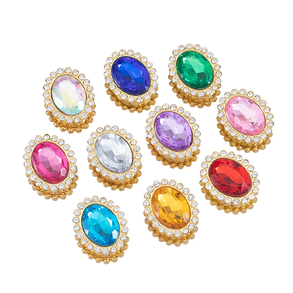 20Pcs Cabochon di strass di cristallo colorato cucito su perline per la creazione di gioielli cucito fiocchi fatti a mano fai da te forniture di gioielli per capelli