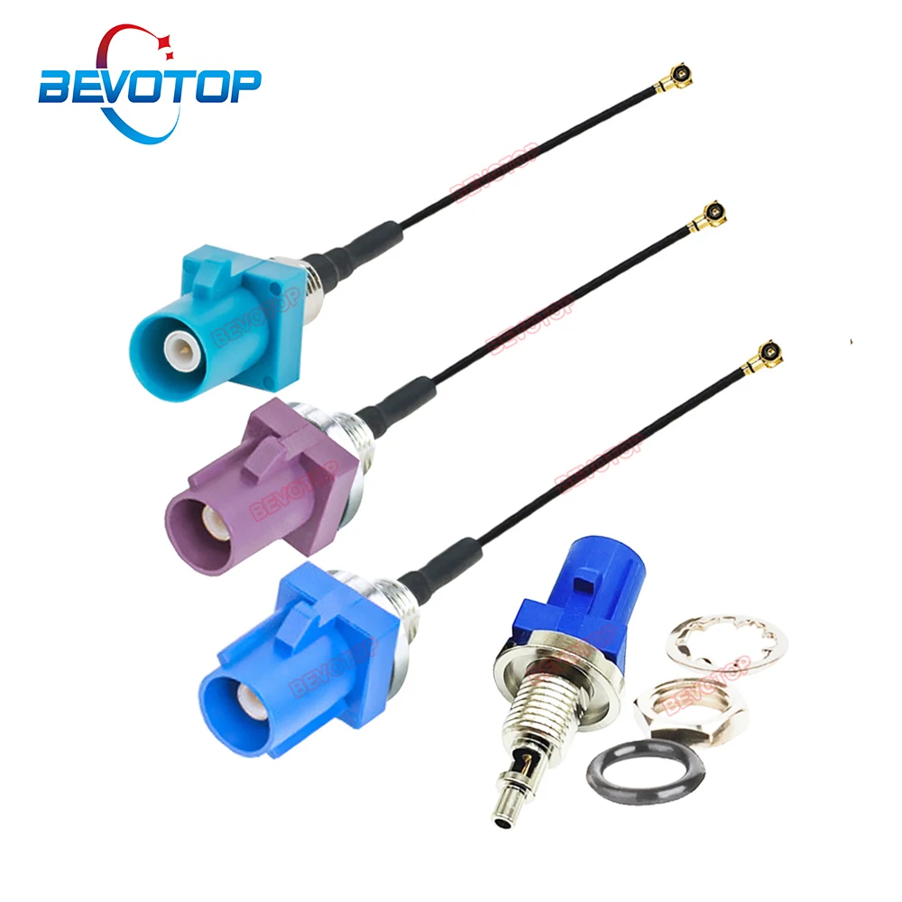 

10PCS/LOT RF1.13 Fakra to MHF4 Cable Wateproof Fakra Male Code C/D/Z to IPEX4 Female Jack Antenna Pigtail Fakra to IPX Jumper