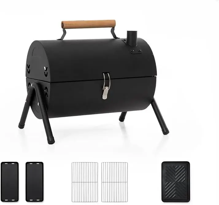 Portable Table Charcoal Grill Charcoal Grill BBQ Pit Suitable for  Kitchens, Terraces, , Outdoor Cooking, Camping, Smoker, And S