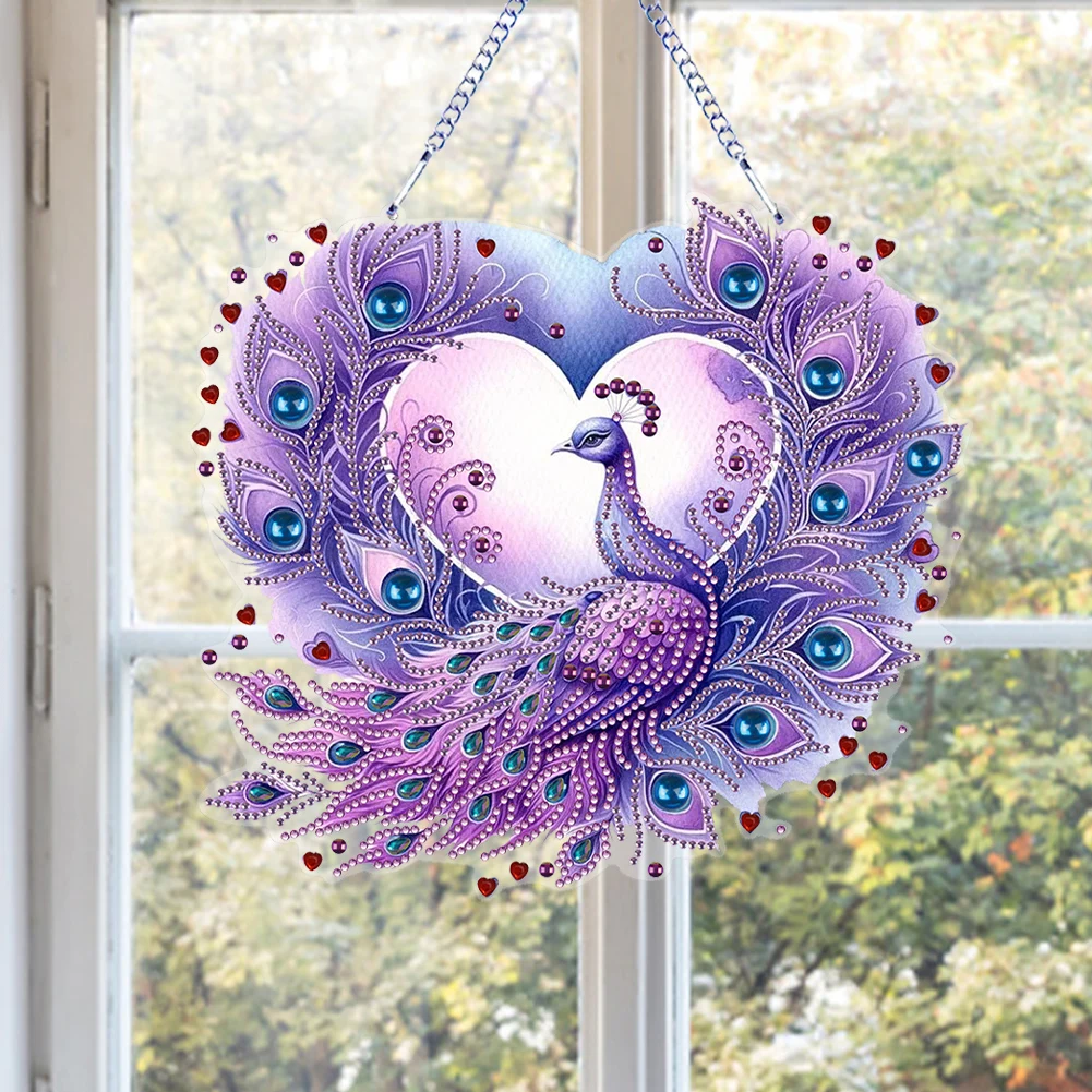 

PET Double Sided Special Shaped Cute Animal Rhinestone Diamond Art Window Pendants Diamond Painting Hanging Ornament for Adults