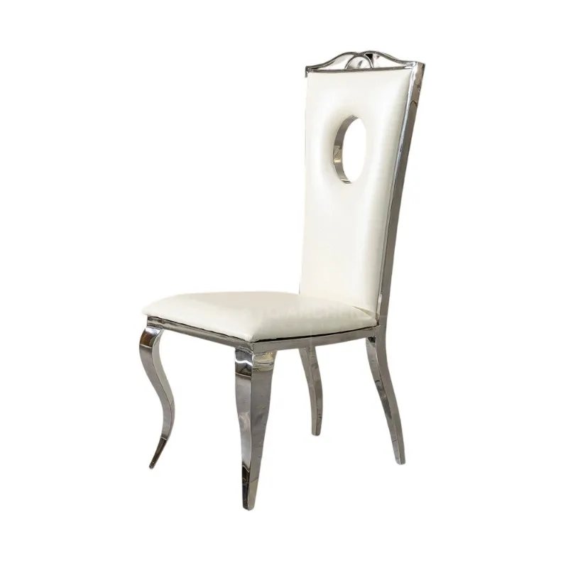 Dining Chair Premium Flannel Cafe Stainless Steel Dining Chair