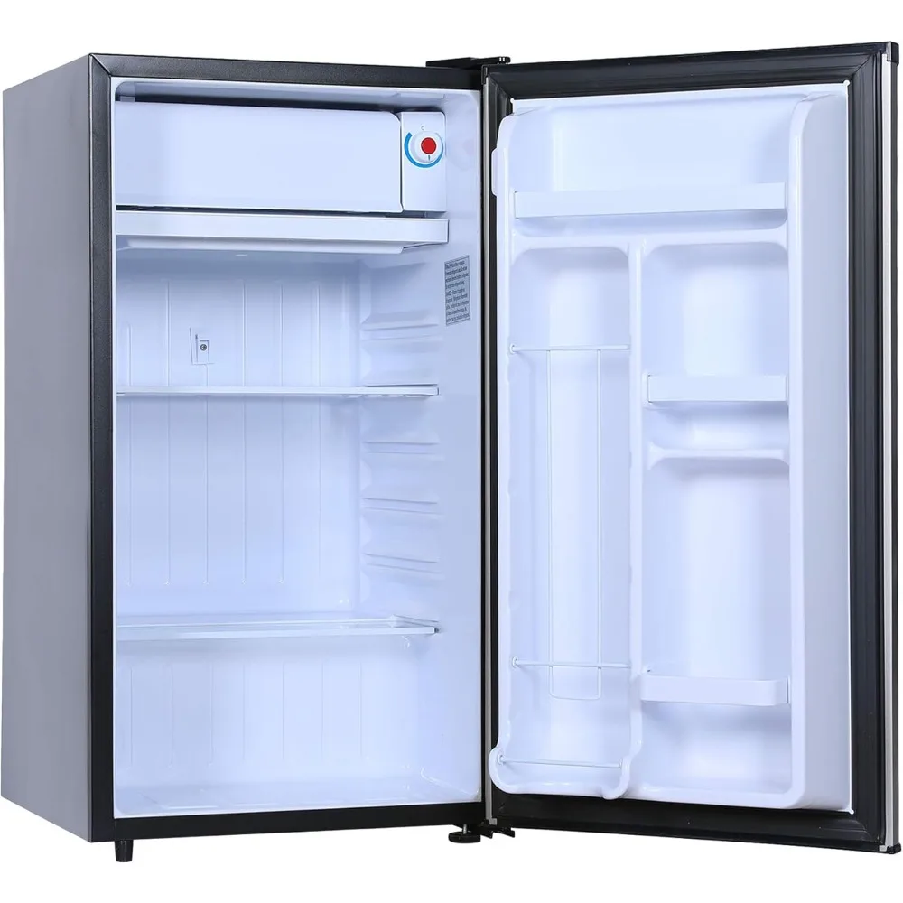 Mini Refrigerator, Compact Freezer Compartment, Adjustable Thermostat Control