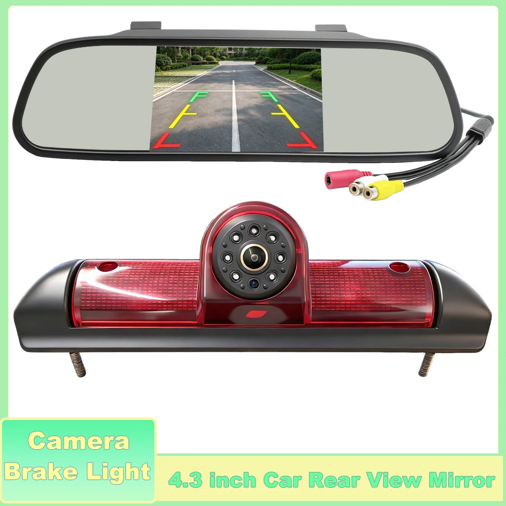 Universal HD Video Auto Parking Monitor 4.3 Inch Rearview Car Rearview Mirror Display TFT LCD Color Monitor