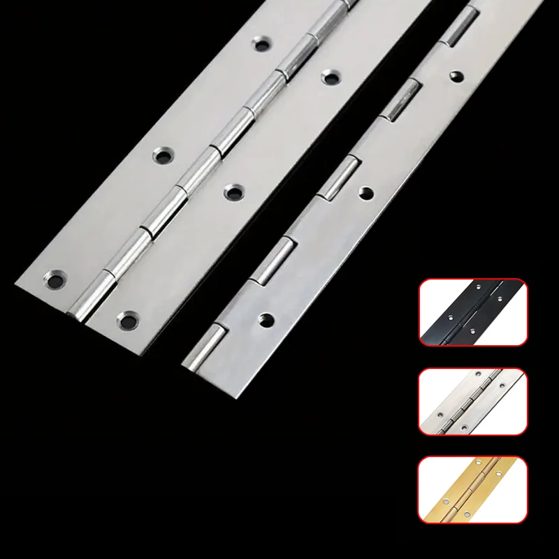 

2 шт. петли для фортепиано 16 дюймов 20 дюймов непрерывные петли из нержавеющей стали черное золото сверхмощные длинные петли 6-36 дюймов для корпусной мебели