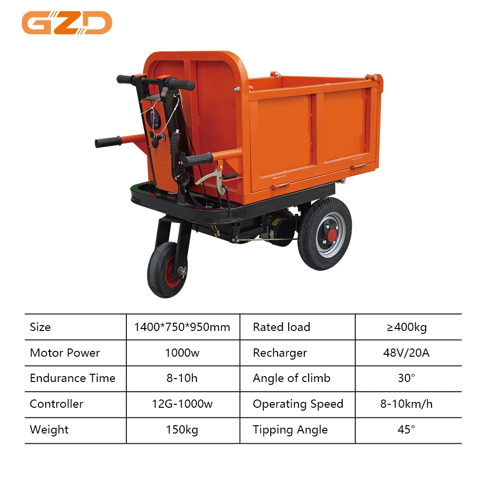 Mini Tracked Dumper Self-Loading Loader Electric Light Truck Tricycle Cart Trolley Mini Dumper
