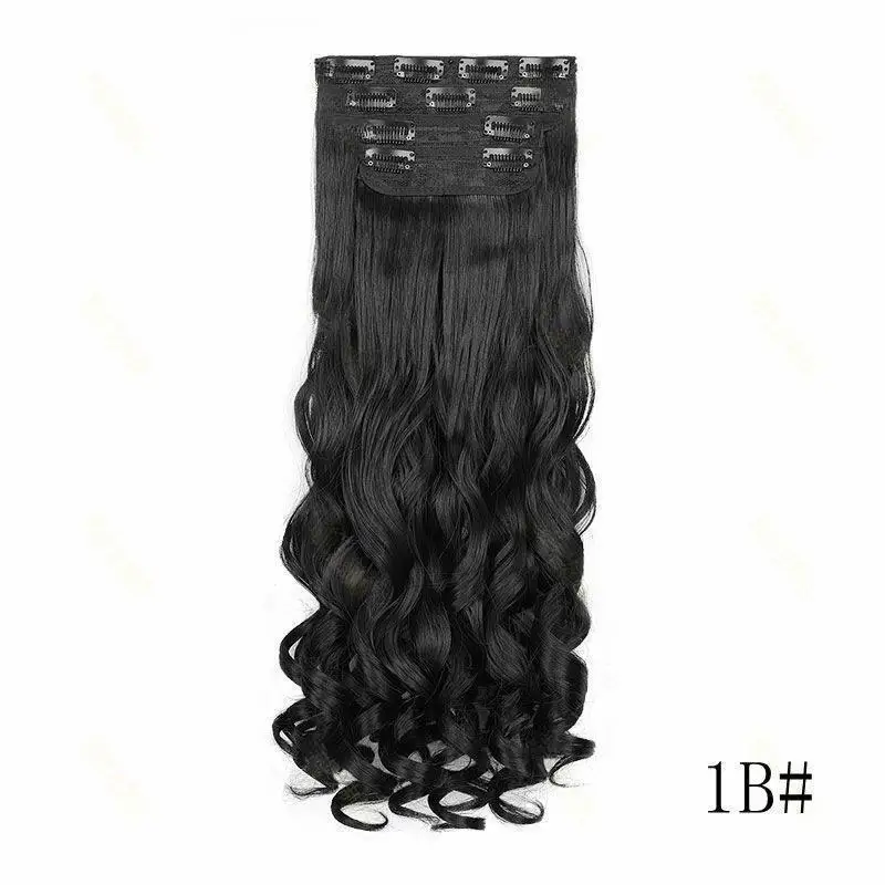 4PCS Clip in Hair Extensions Synthetic Retro Wavy Ponytail 20 Inch Princess Curly Hair Tail Natural Blends Well False Hairpieces