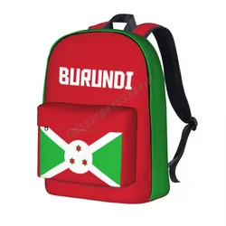 Unisex Backpack Burundi Flag Burundian Stitch Schoolbag Messenger Bag Case Laptop Travel Bag Mochila Gift