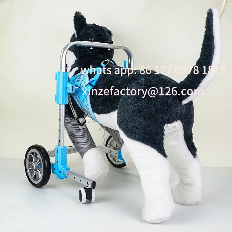 Customizable Forelimb Paralysis Rehabilitation Dog Pet Small Four-wheel Wheelchair Transportation Simple and Light Walking