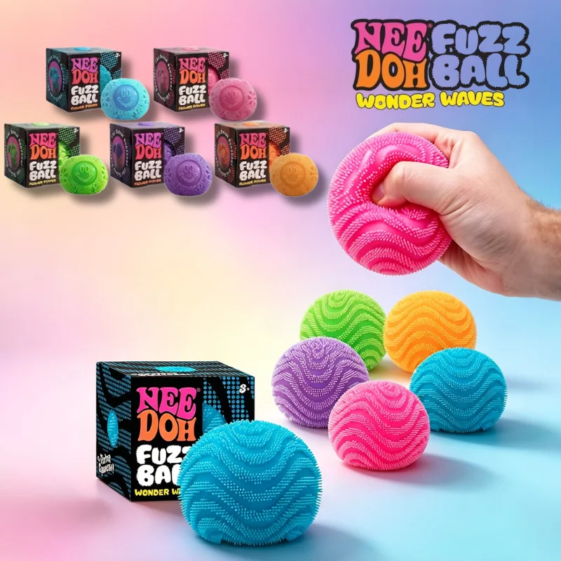 NeeDoh Fuzz Ball Blind Box Serie Desktop-Dekoration Stressabbau-Spielzeug Geeignet für Menschen unter Druck Spaßiger Weicher Stressball