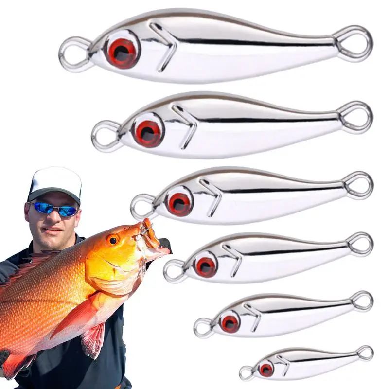 

Fishing Lures Metal Swimbait For Trout High Visibility Sequin Jig Lures With 3D Eyes Set Of 6 For Ice Kayak Surf Casting Fly