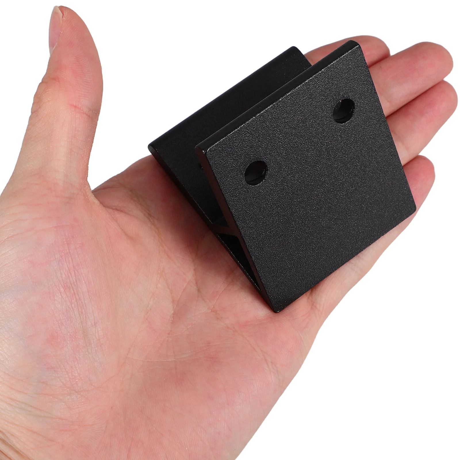 

2pcs Aluminum Alloy Angle Brackets Black Corner Connectors for Wood Shelves High Accessories