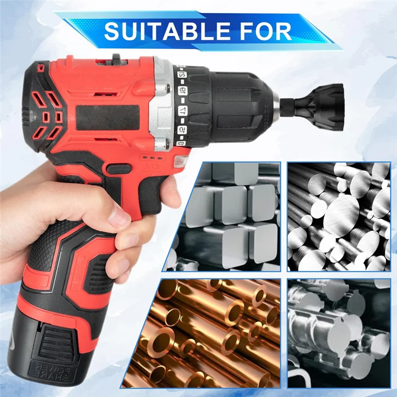 A43F-2Pcs أداة إزالة الأزيز الخارجية، 1/4 بوصة عرافة عرقوب أداة إزالة الأزيز الروتاري إزالة لدغ الشطب مثقاب الخشب