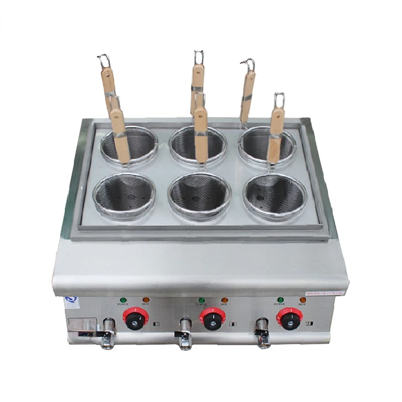 TM-6 Commercial Six-Head Spicy Hot Powder Electric Boiled Noodles Machine Desktop Series Counter Top Electric Pasta