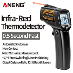 ANENG TH103 Digital Infrared Laser Thermometer Industrial Temparature Gun Backlight Screen Temperature Meter Non-contact Tools