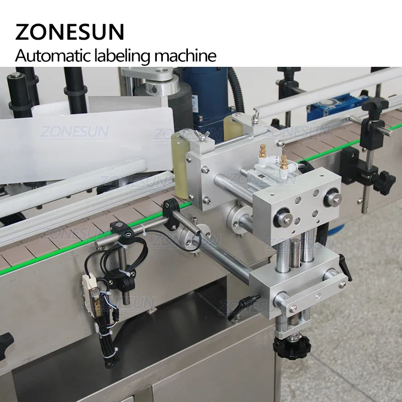ZONESUN-máquina de etiquetado en rollo de pegatinas para botellas de agua y leche, tarro de vino redondo de tubo automático, dispensador de etiquetas