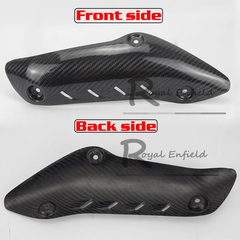 Exhaust Link Pipe Cover Carbon Fiber Anti-Scald Cap Heat Shield Guard Proof Fit For Monster 821 1200S R