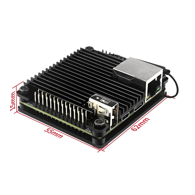 Laranja pi zero 2 liga de alumínio caso cpu dissipador de calor gabinete metal blindado passivo dissipação de calor escudo para laranja pi zero