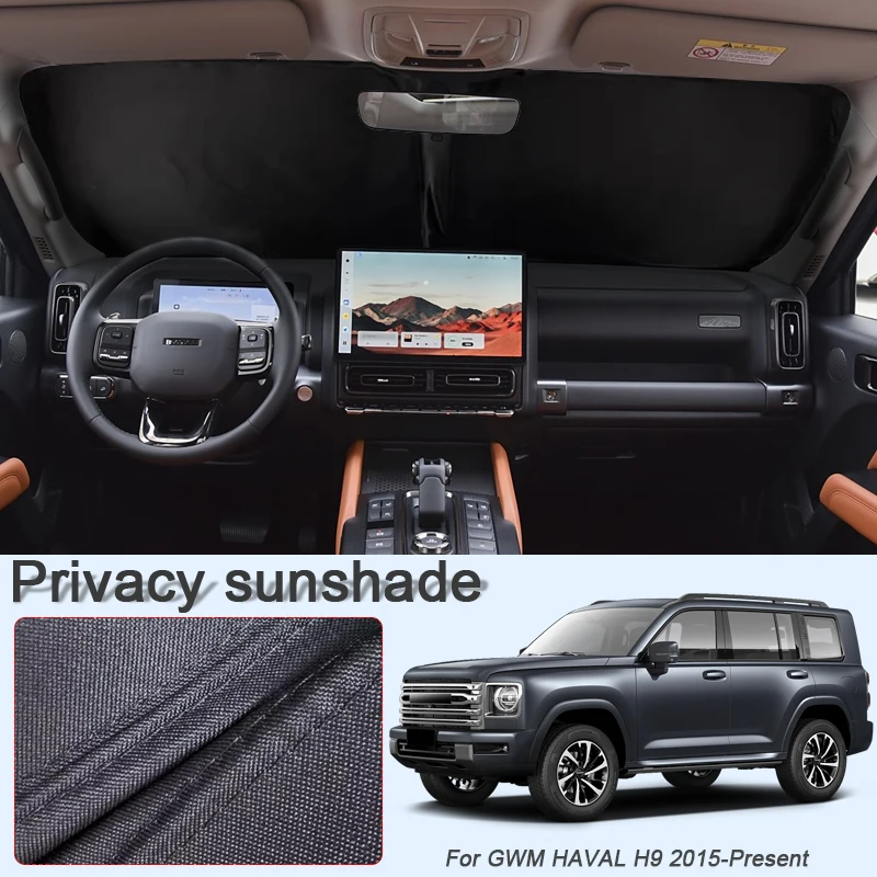

Car Black Windows Privacy Sunshade For GWM HAVAL H9 2015-Present Auto Anti-UV Heat Insulation Protect Cover Interior Accessories