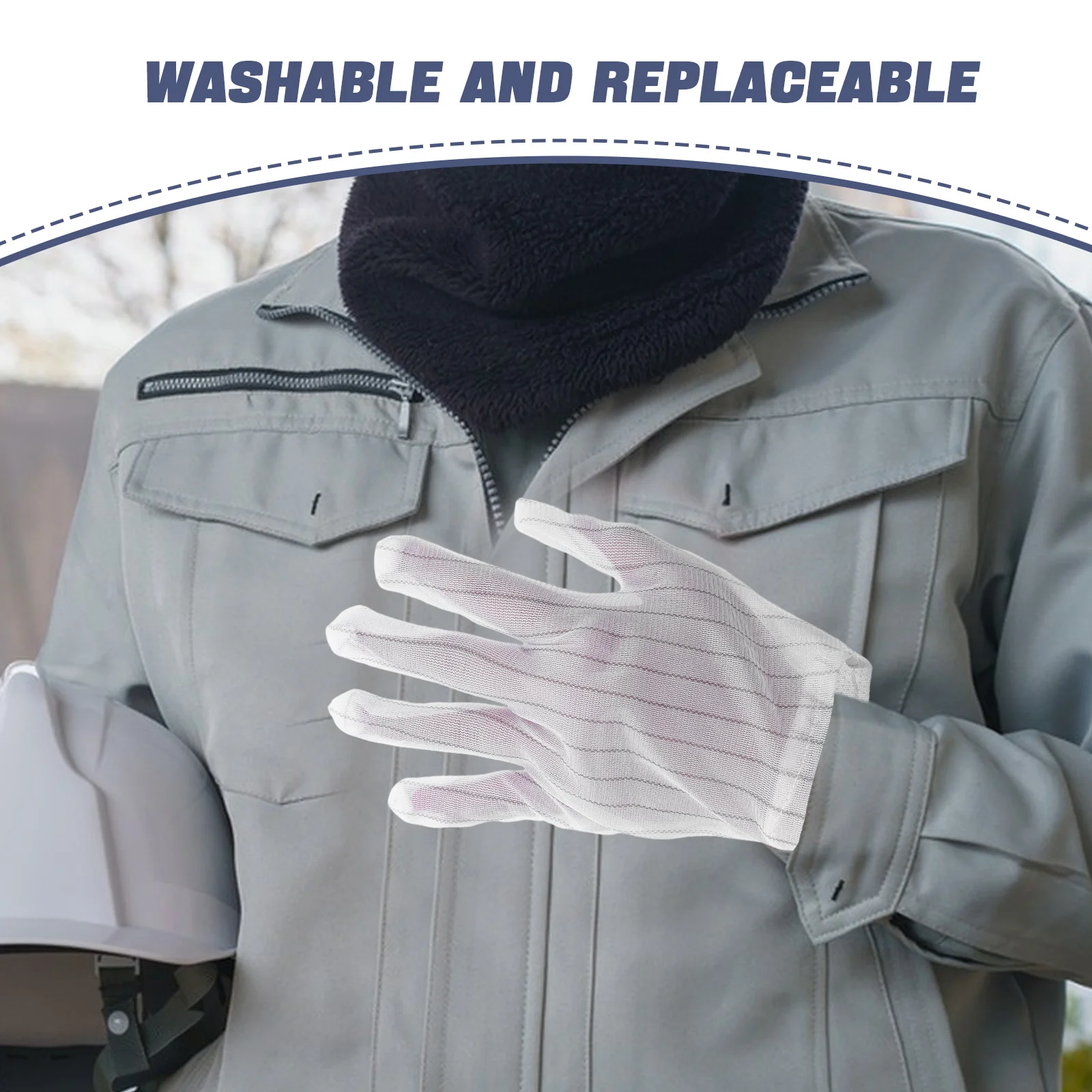 200Pcs Anti-Static Gloves Esd Work Safety Thin Dotted Non-Slip Washable Reusable Electronics Repair Pc Building Maintenance