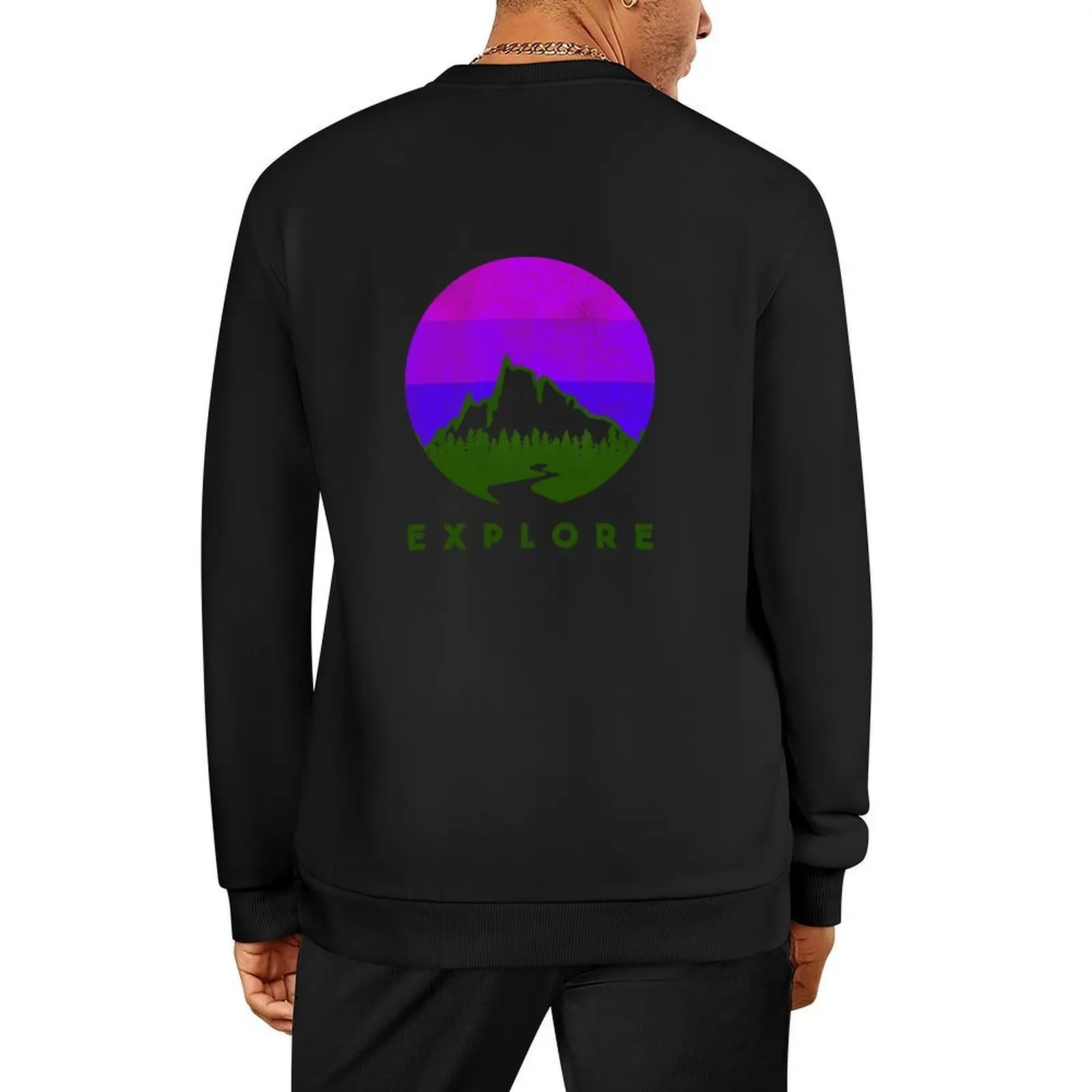

Explore the Great Outdoors - purple Pullover men wear mens clothes winter clothes oversize sweatshirt