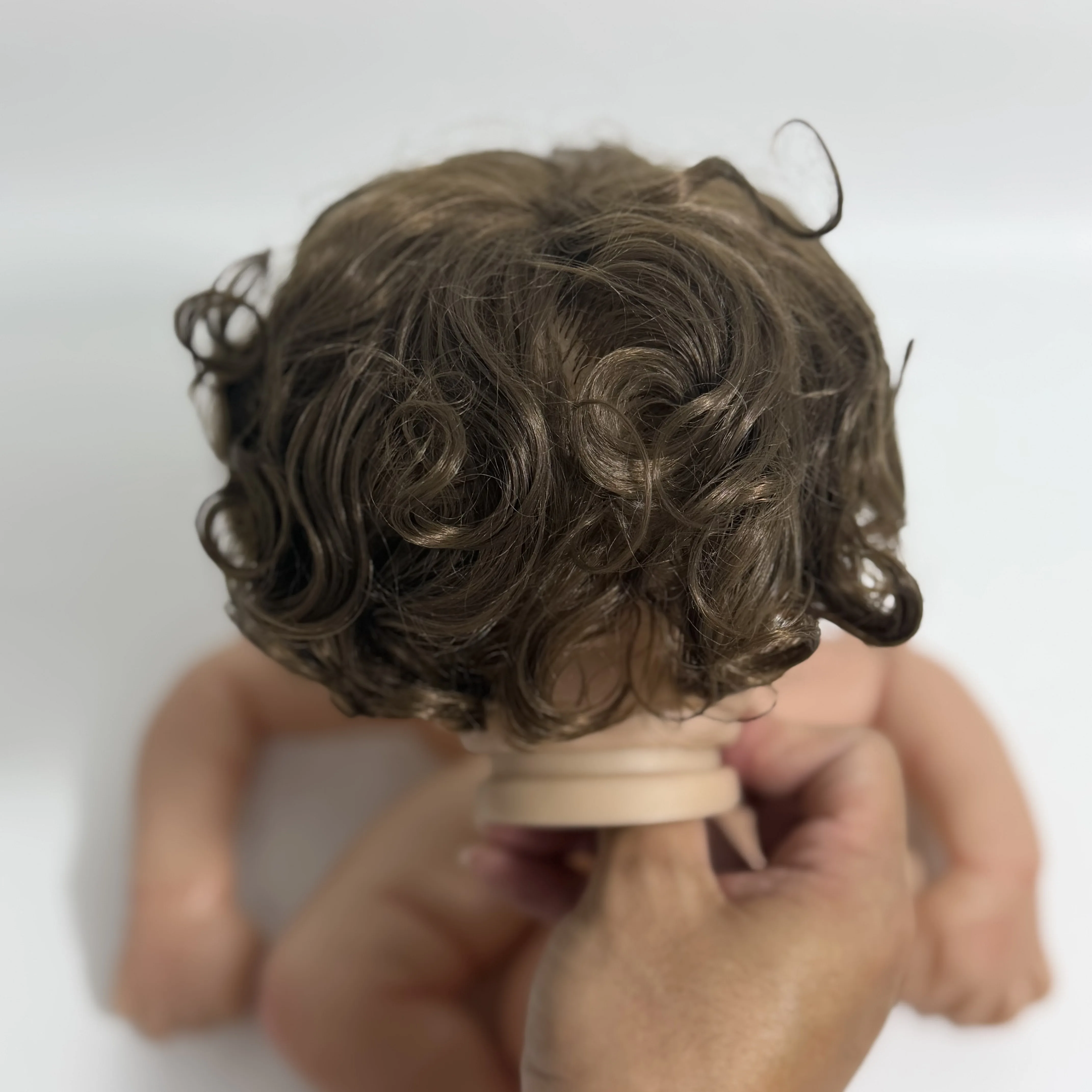 17 Inches Already Painted Bebe Levi Awake With Hair Transplant Doll Kits Vinyl Reborn Doll Unassembled DIY Reborn Doll Kit Gift view 2