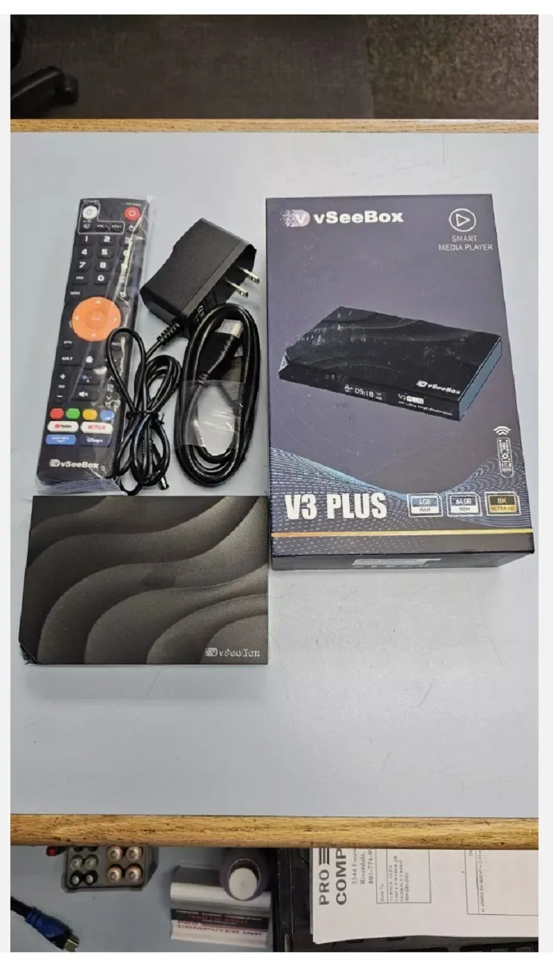 

Discount Offer - Buy 3 Get 2 Free For Original VSeeBox V3 Plus 8k HDMI Andriod 11 Smart Box with Voice Control, 4GB DDR3, 64GB