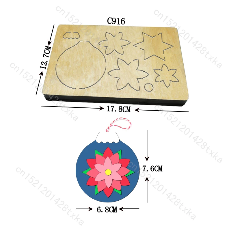 

Новый рождественский орнамент Деревянные штампы Скрапбукинг Вырубные штампы C916