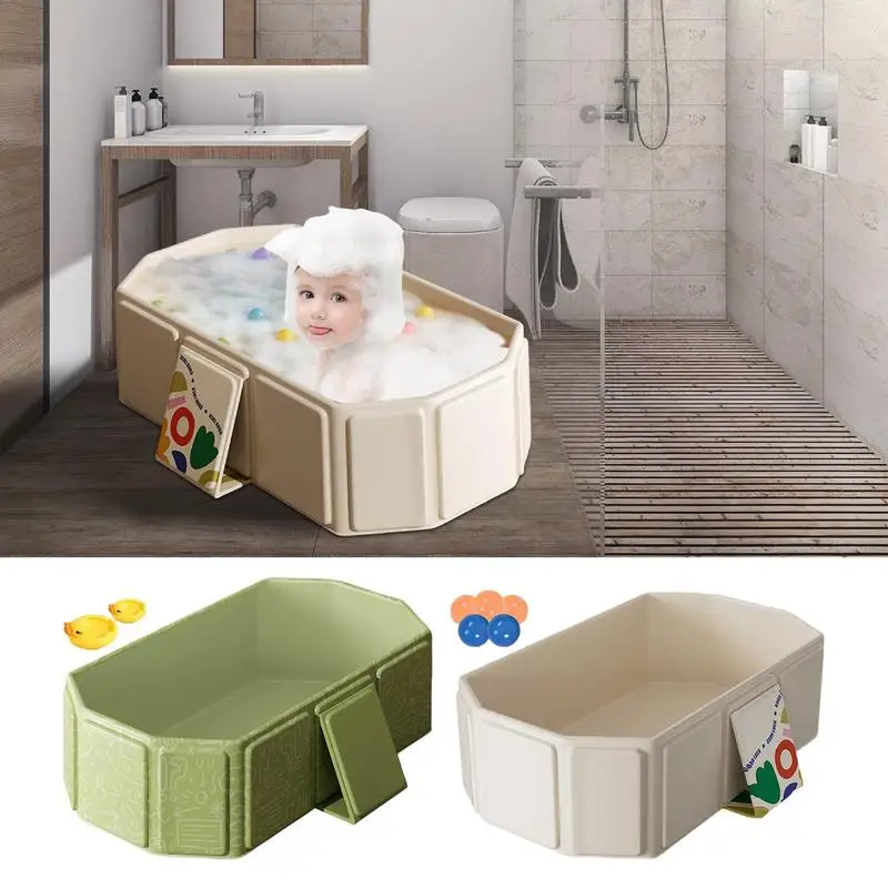 Baby Shower Basin Foldable Steam Bath Tub SPA Hot Tub Baby Bathtub Large Size Newborn Child Folding Integrated Bathtub