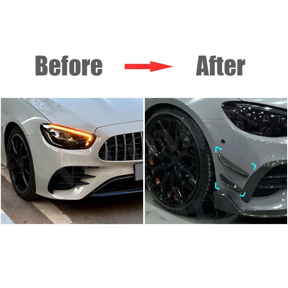 

VACOMUL Dry Carbon Fiber For Benz E Class C238 E53 Couper 2021-2023 Car Front Bumper Side Fin Canards Splitters Vent Trim