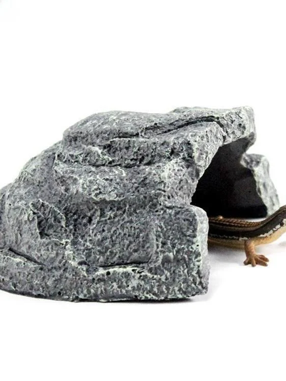 سلحفاة S كهف الراتنج مخبأ منزل Suthing منصة F elter الزواحف الحيوانات الأليفة اكسسوارات مواد الدلاء الزخرفية #4