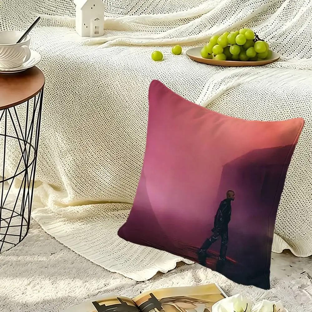 K-Kanye West Donda 2 Soft Pillow Shell For Sofa Living Space Bedroom Headboard Backrest Square Cushion Cozy