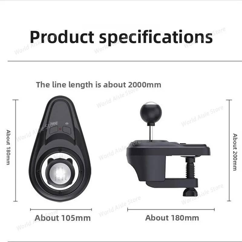 For PXN-A7 Gear Lever, 6+1 Gears, Game Steering Wheel, Manual Transmission, Gear Shifting, Z7 Sequence Gear Accessory